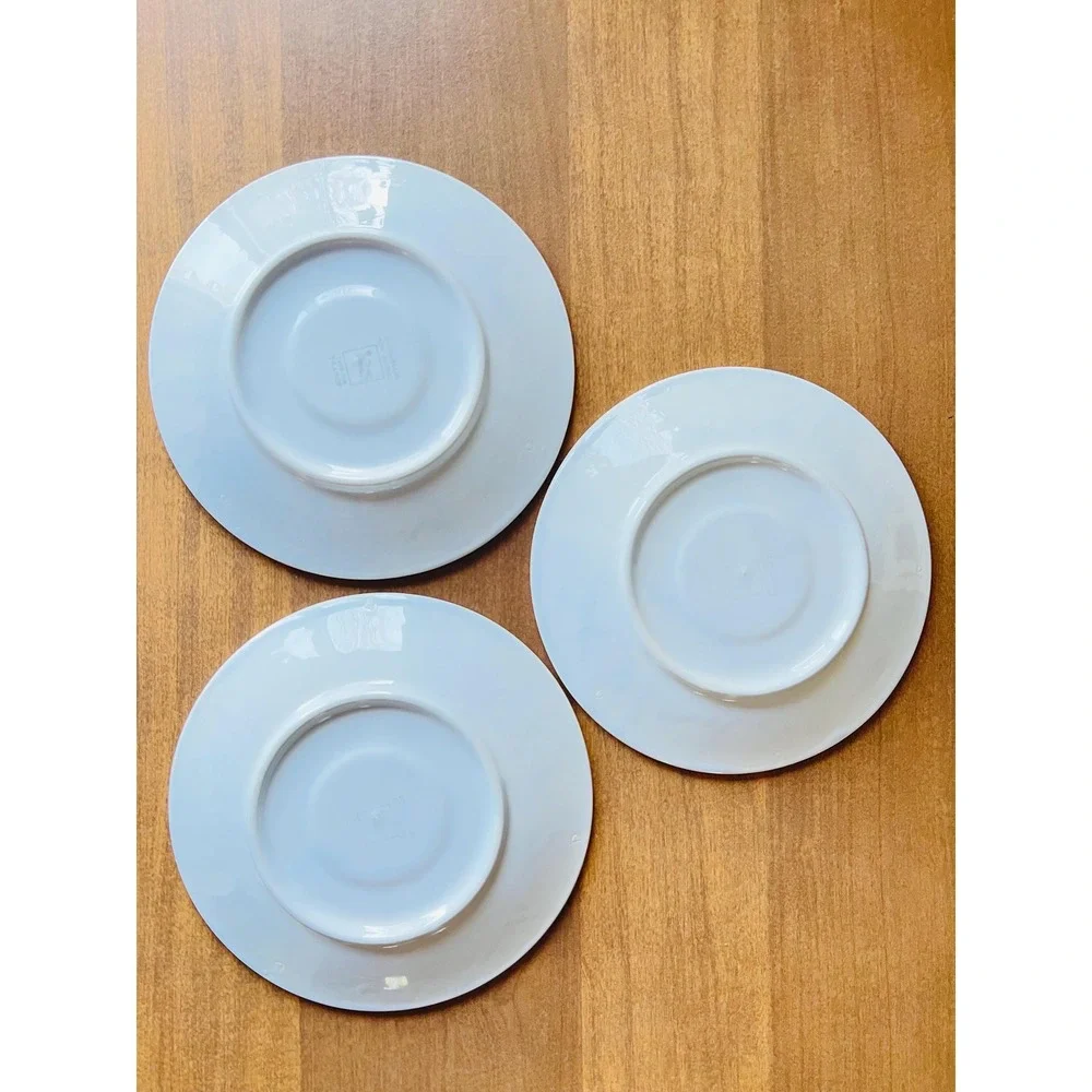 Longchamp Perouges Saucer Hand Painted Bird Floral Lot of 3